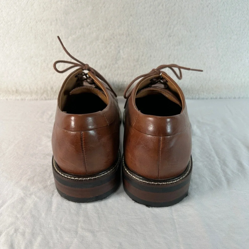 Cole Haan Mens C20153 Brown Leather Cap Toe Derby Dress Shoes Size 8 M